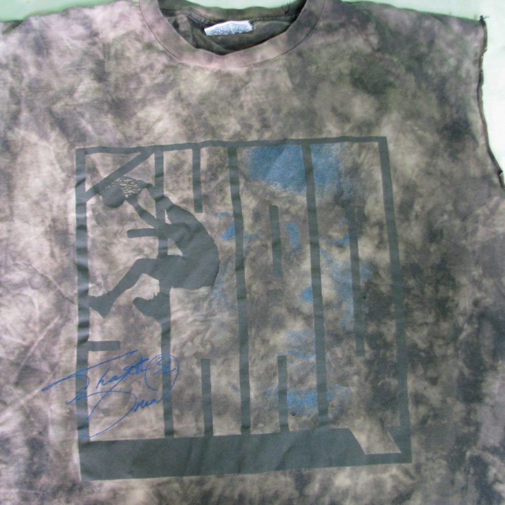 Vintage Reebok Shaq Logo Tie-Dye Cut-Off T-Shirt - Picture 2 of 8